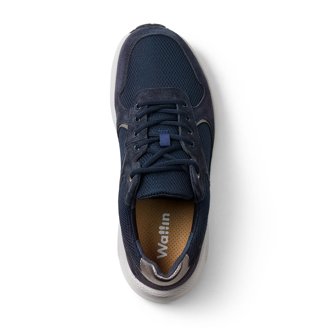 ANNA- MOVER LACE MESH/SUEDE NAVY