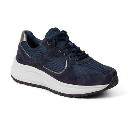 ANNA- MOVER LACE MESH/SUEDE NAVY