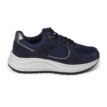 ANNA- MOVER LACE MESH/SUEDE NAVY